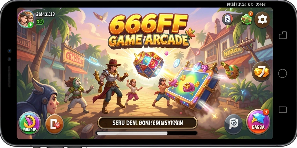Tampilan gameplay seru dari game Arcade 666FF yang penuh aksi.