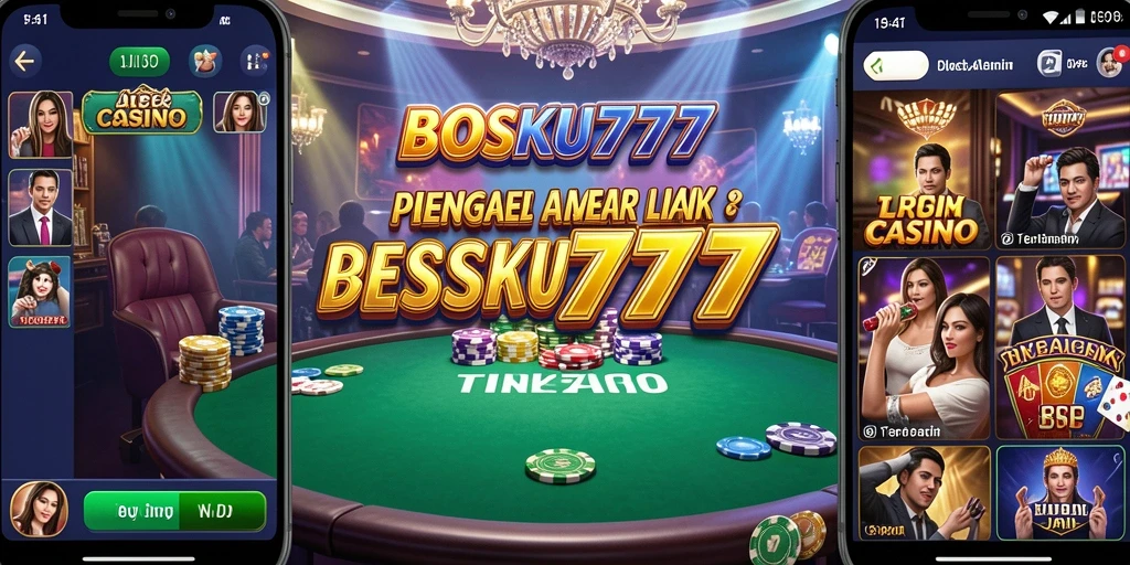 Screenshot gameplay BOSKU777 menampilkan suasana kasino yang mengasyikkan dan interaksi langsung dengan dealer.