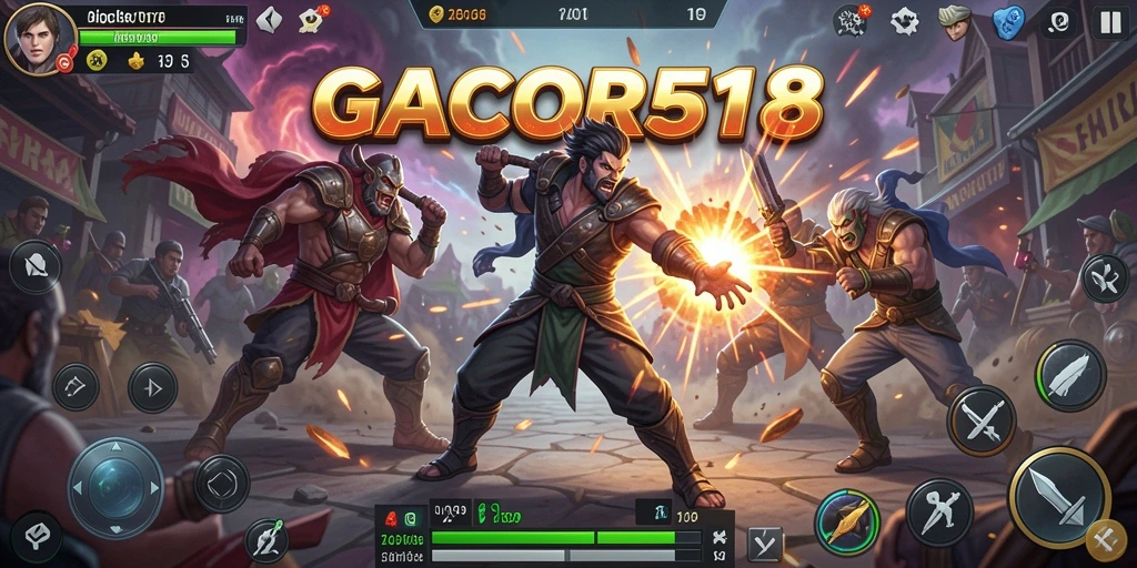 Tampilan gameplay seru GACOR518 dengan aksi mendebarkan.