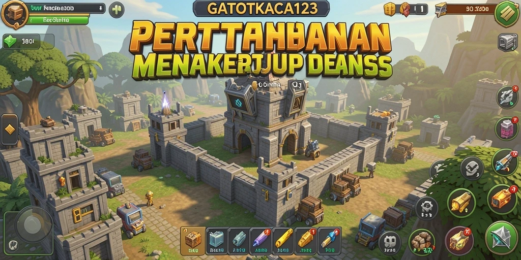 Tampilan gameplay GATOTKACA123 yang menegangkan dalam Tower Defense.
