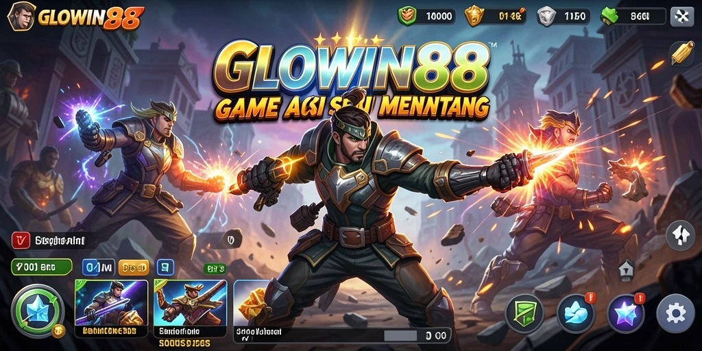 Screenshot utama GLOWIN88 menampilkan aksi pertarungan yang mendebarkan.