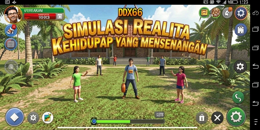 Tampilan gameplay <strong>IDX66</strong> yang menampilkan interaksi dan eksplorasi dunia simulasi.