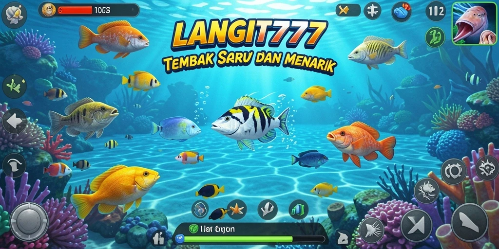 Screenshot LANGIT777 menunjukkan aksi seru menembak ikan.