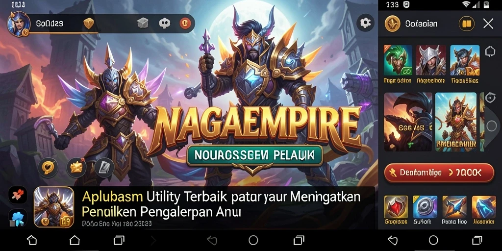 Tampilan antarmuka aplikasi NAGAEMPIRE yang memudahkan pengguna.