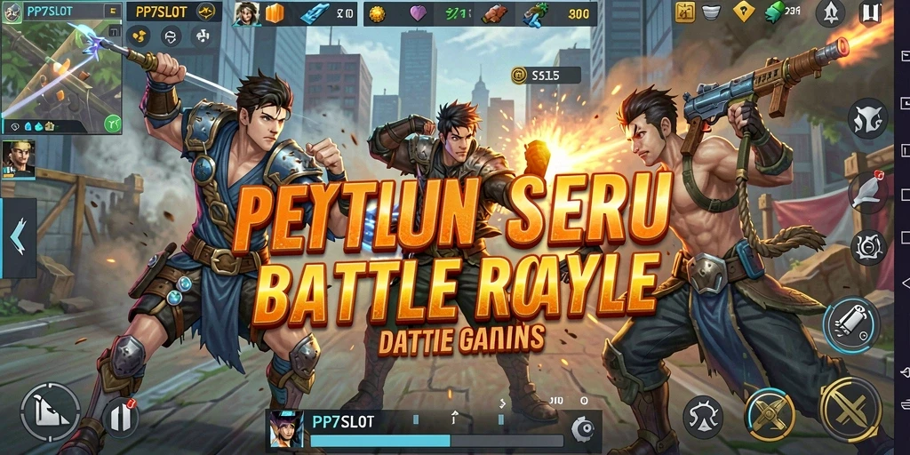 Tangkapan layar utama PP7SLOT menampilkan aksi pertempuran yang mendebarkan.