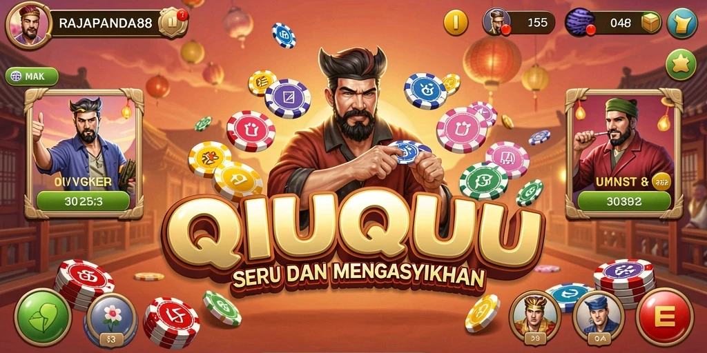 Screenshot utama dari gameplay QiuQiu RAJAPANDA88 yang memikat.