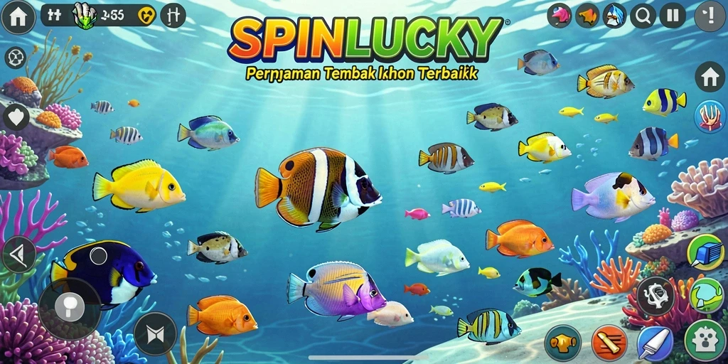 Tangkapan layar SPINLUCKY menampilkan keseruan gameplay Tembak Ikan.