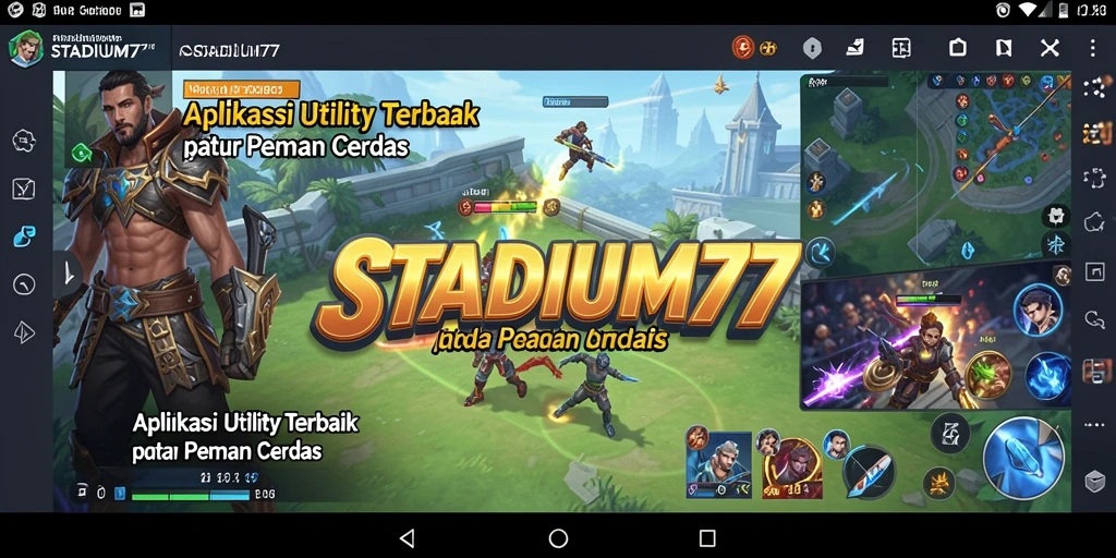 Tampilan antarmuka STADIUM77 yang user-friendly dan informatif.