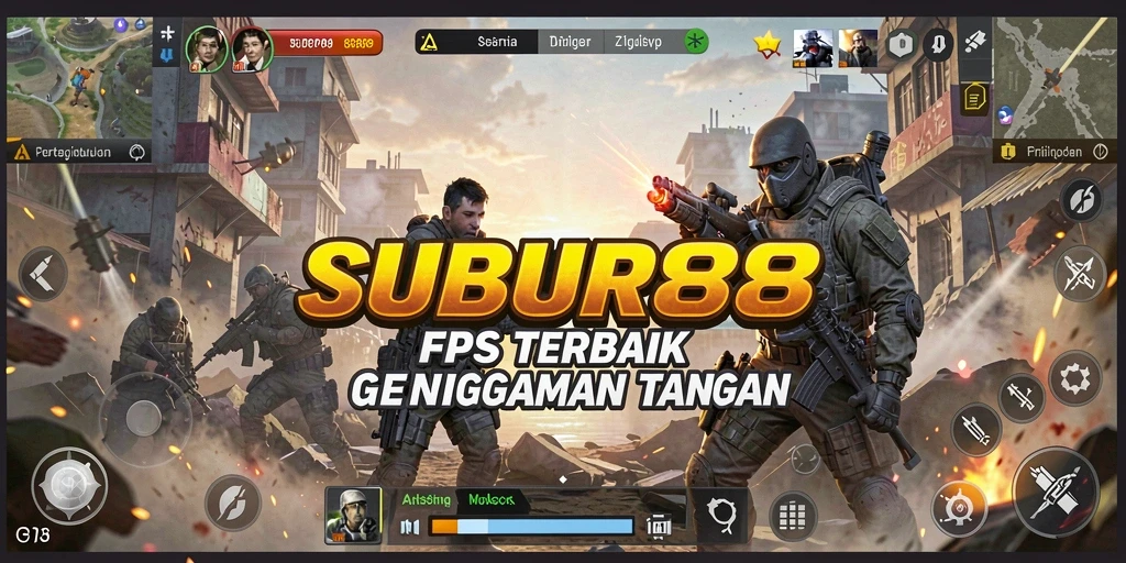 Tampilan gameplay SUBUR88 dengan aksi menembak yang intens.