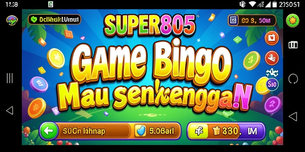 Tampilan menarik dari gameplay Bingo di SUPER805.