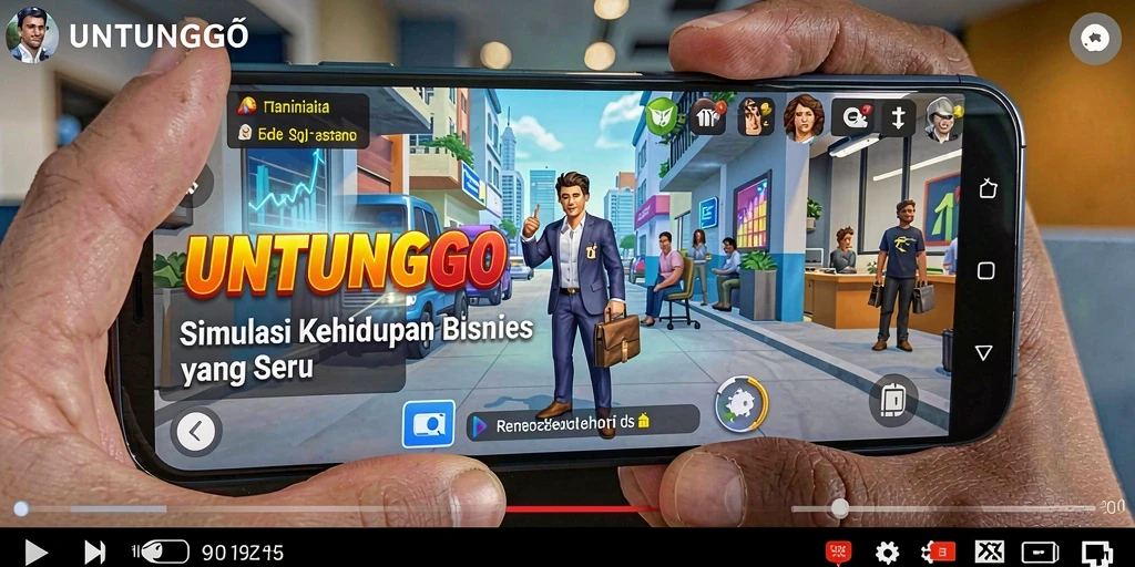 Screenshot gameplay UNTUNGGO menampilkan simulasi bisnis yang mendebarkan.