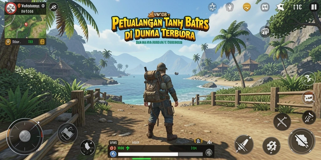 Tampilan gameplay VW108 menampilkan eksplorasi dunia terbuka yang menakjubkan.