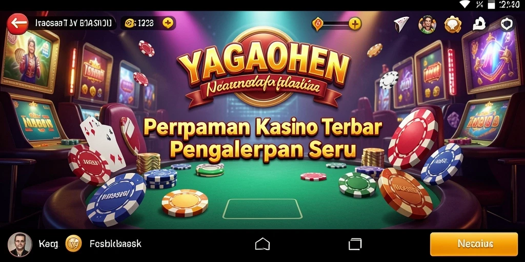 Tangkapan layar gameplay YAGAOHEN dengan aksi kasino yang seru.