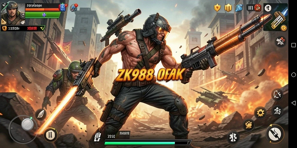 Tampilan gameplay mendebarkan dari ZK988 yang penuh aksi.